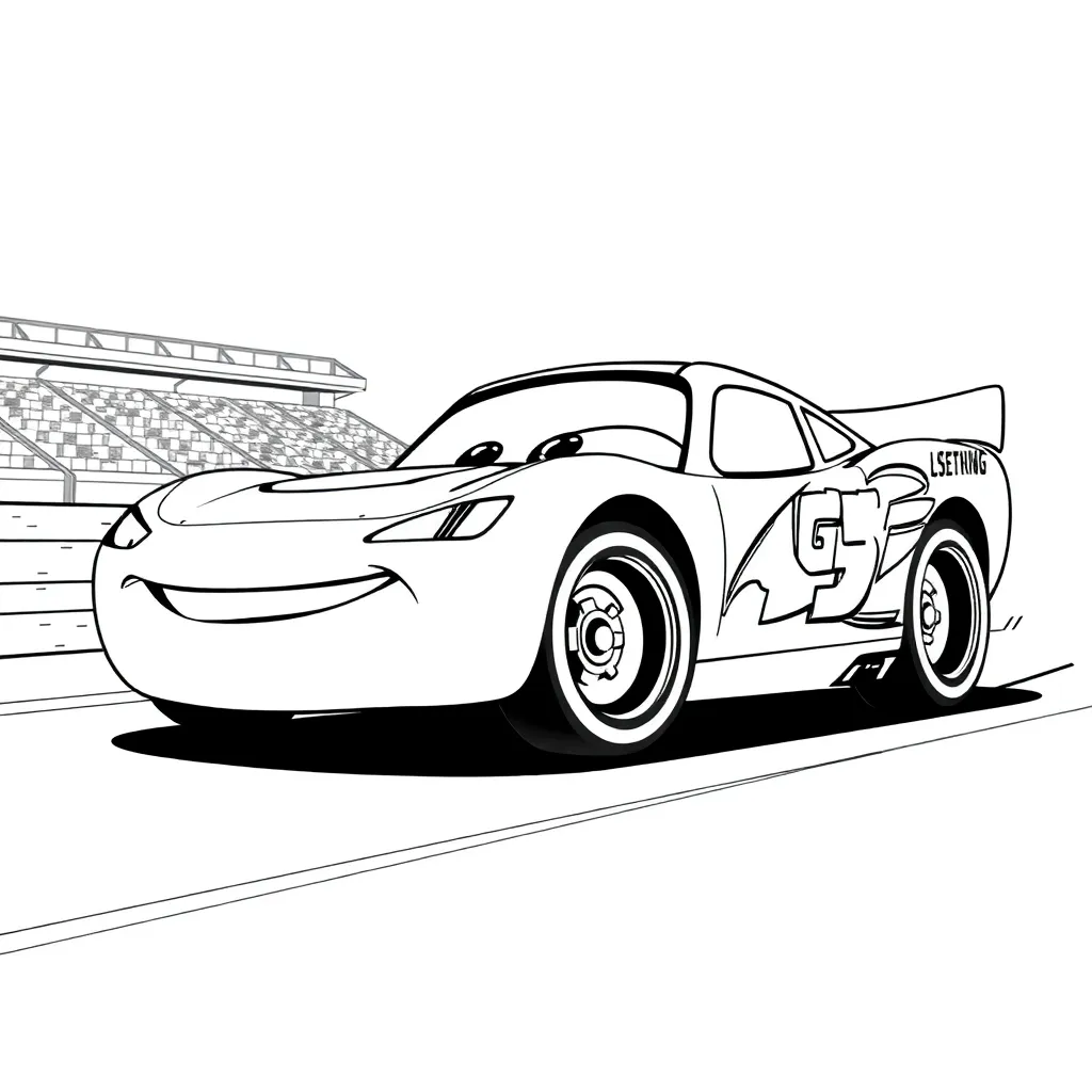 Lightning Mcqueen coloring page