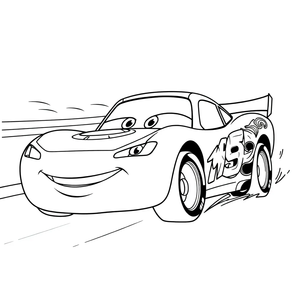 Lightning Mcqueen coloring page