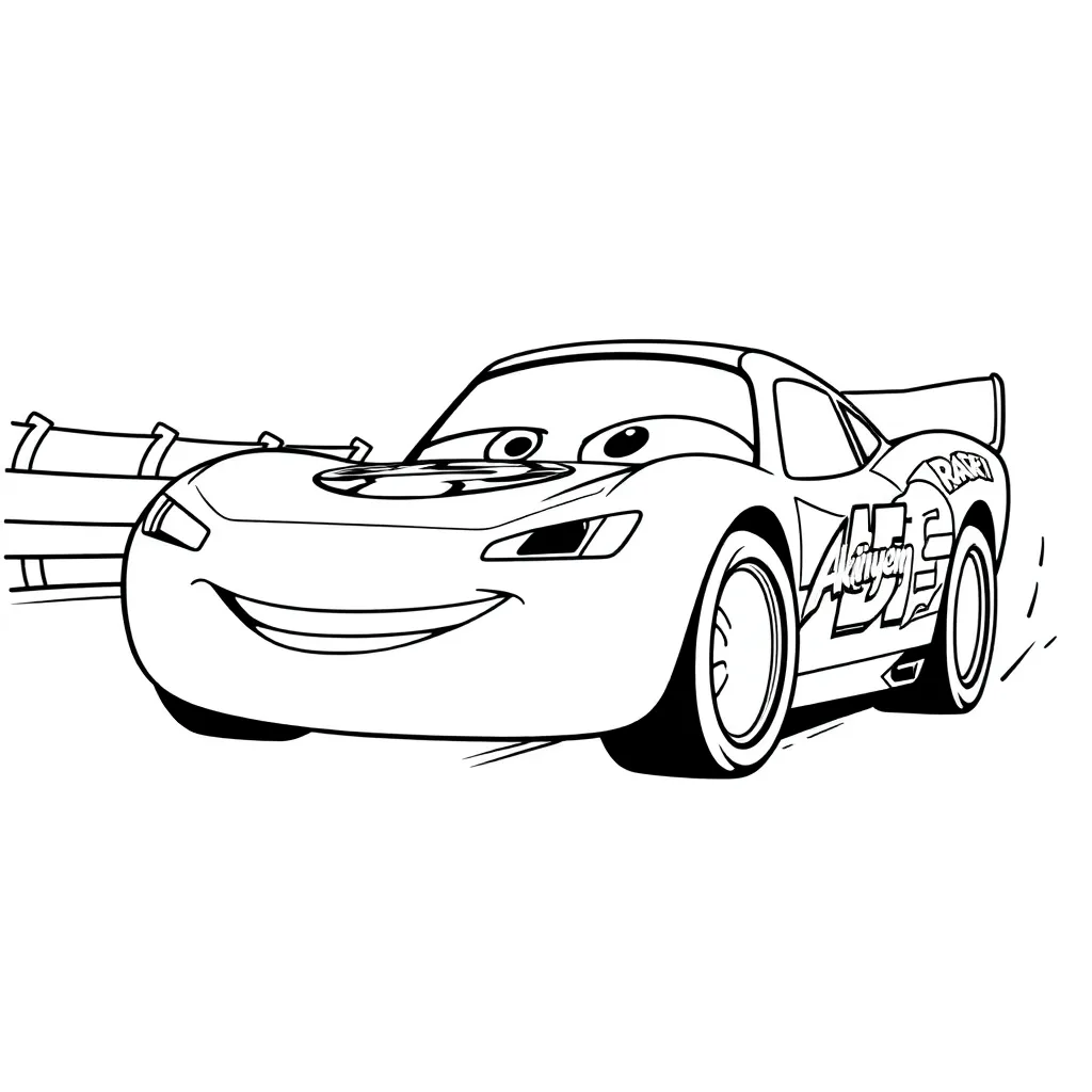 Lightning Mcqueen coloring page