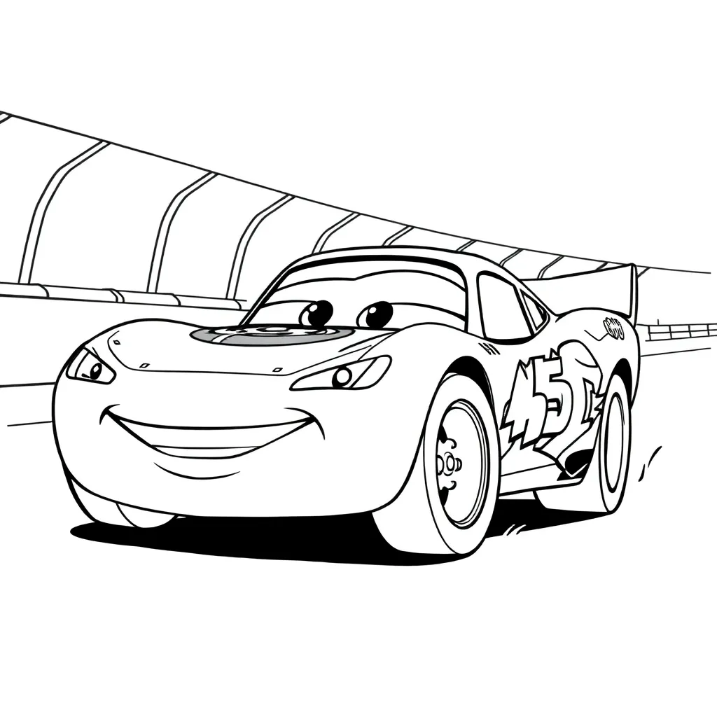 Lightning Mcqueen coloring page