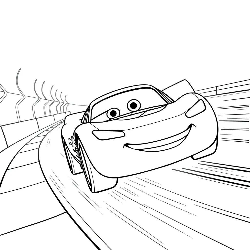 Lightning Mcqueen coloring page