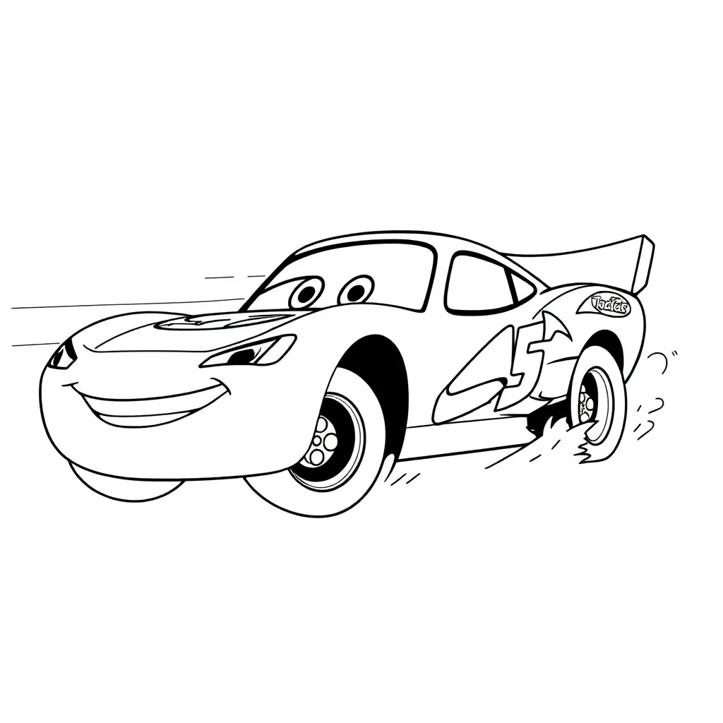 Lightning Mcqueen coloring page