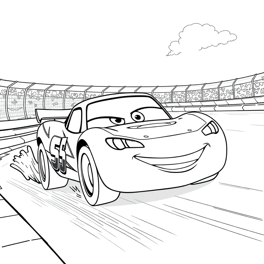 Lightning Mcqueen coloring page