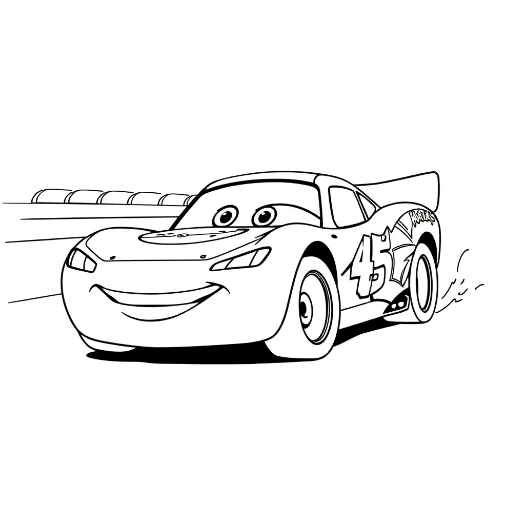 Lightning Mcqueen coloring page
