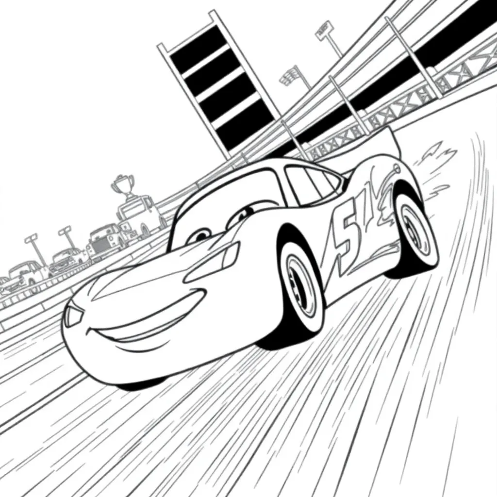 Lightning Mcqueen coloring page