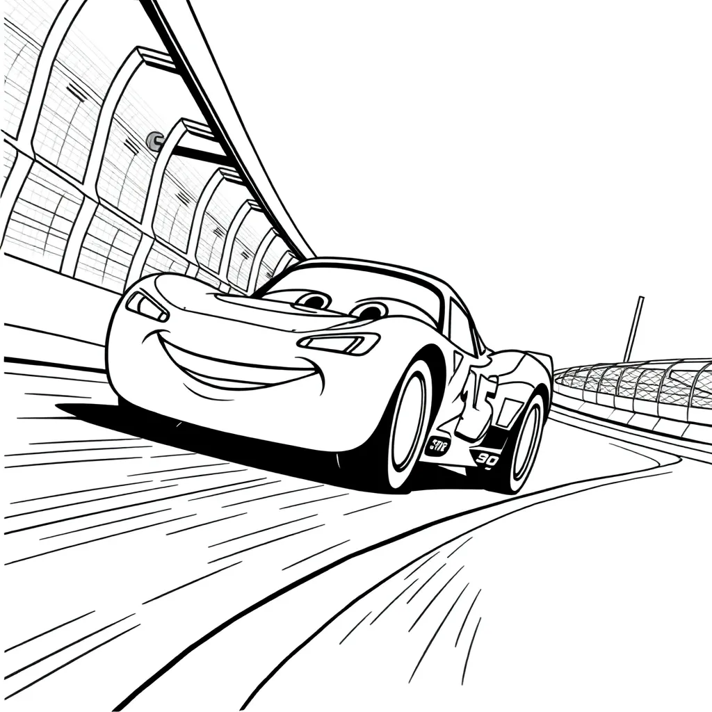 Lightning Mcqueen coloring page