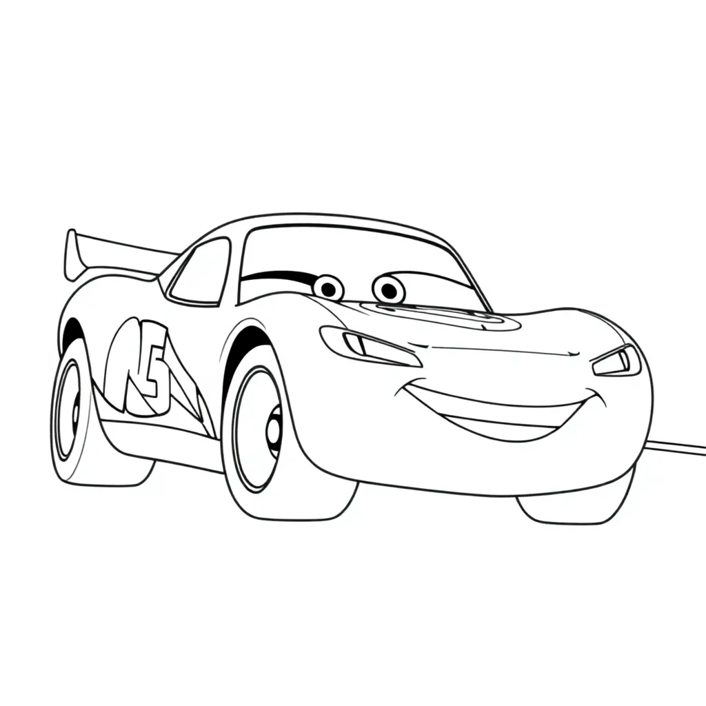 Lightning Mcqueen coloring page