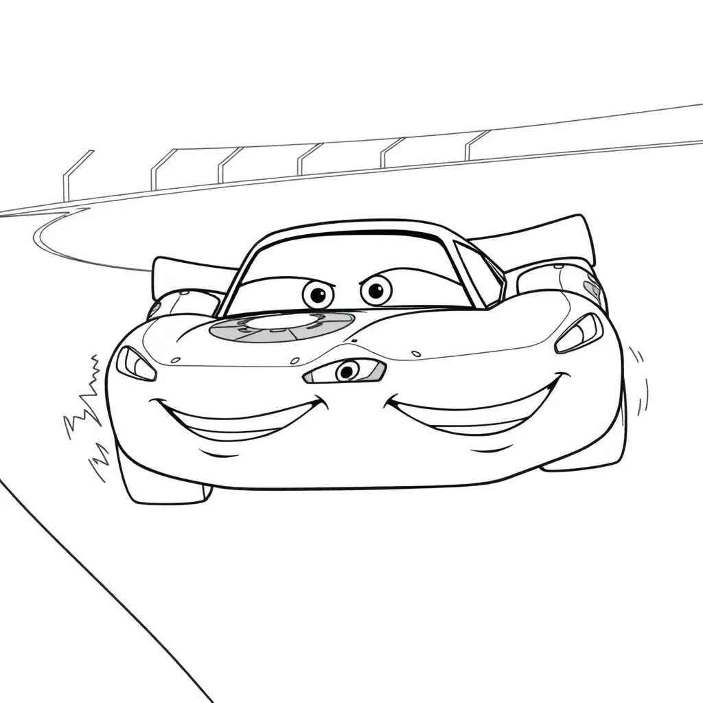 Lightning Mcqueen coloring page
