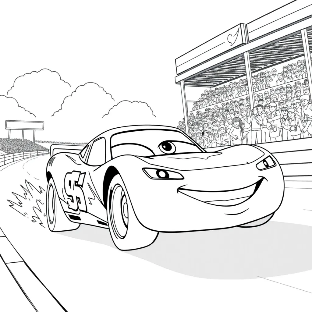 Lightning Mcqueen coloring page
