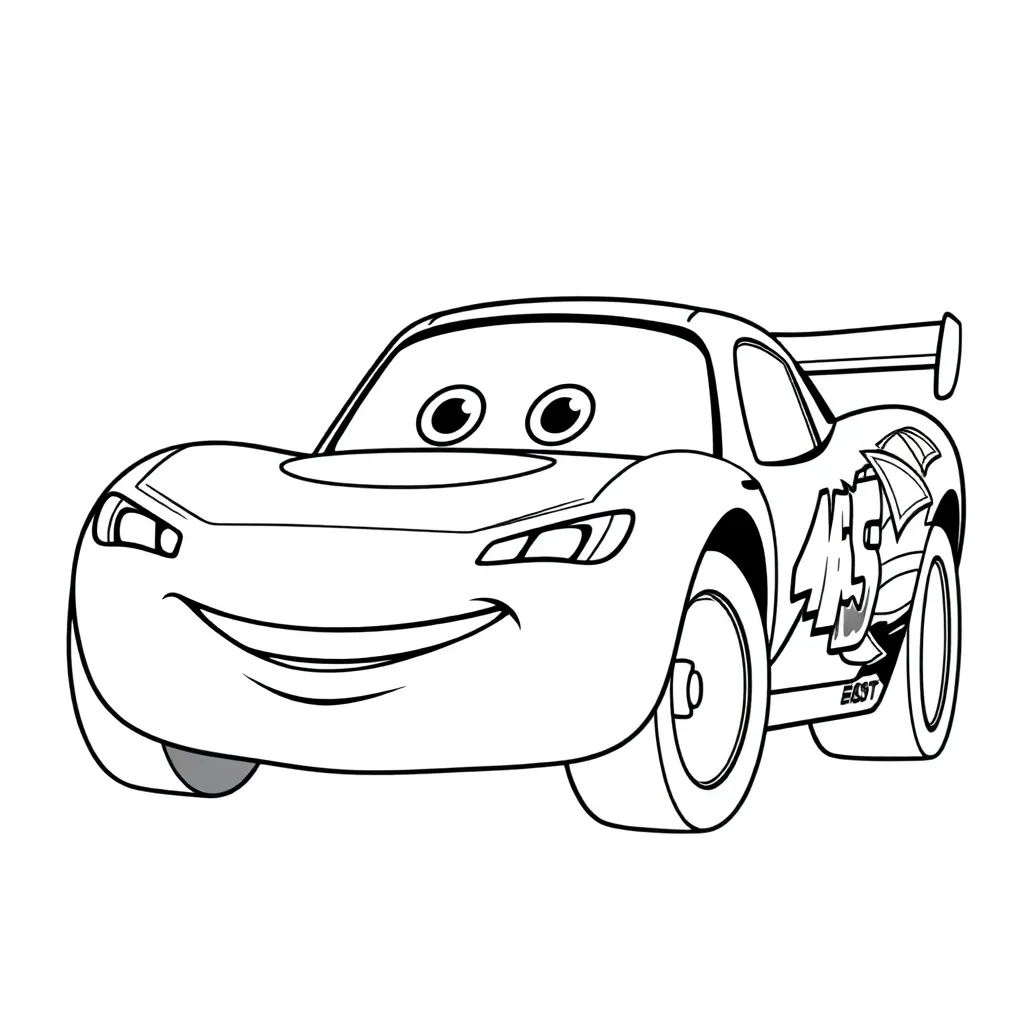 Lightning Mcqueen coloring page