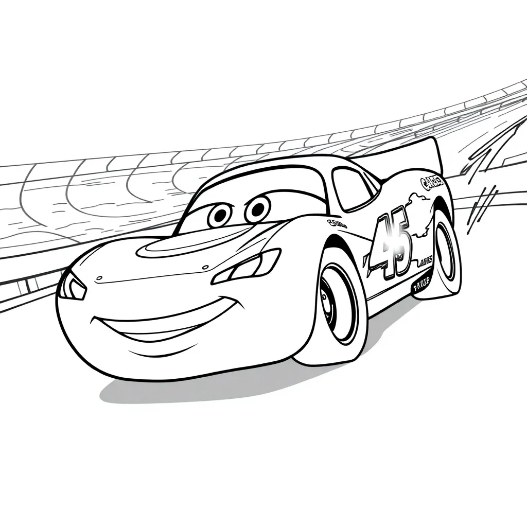 Lightning Mcqueen coloring page