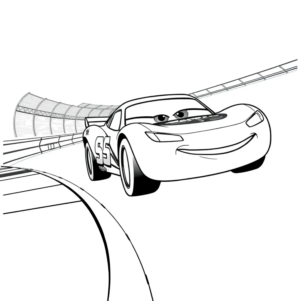 Lightning Mcqueen coloring page