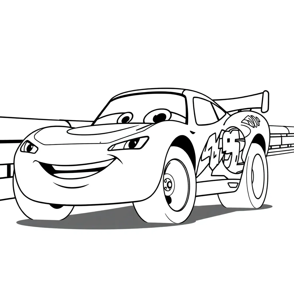 Lightning Mcqueen coloring page