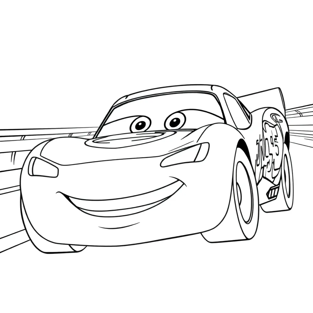 Lightning Mcqueen coloring page