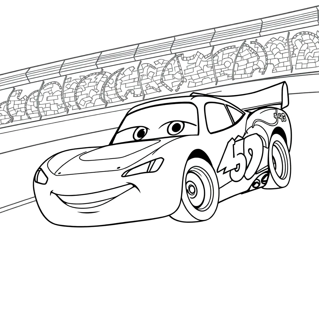 Lightning Mcqueen coloring page