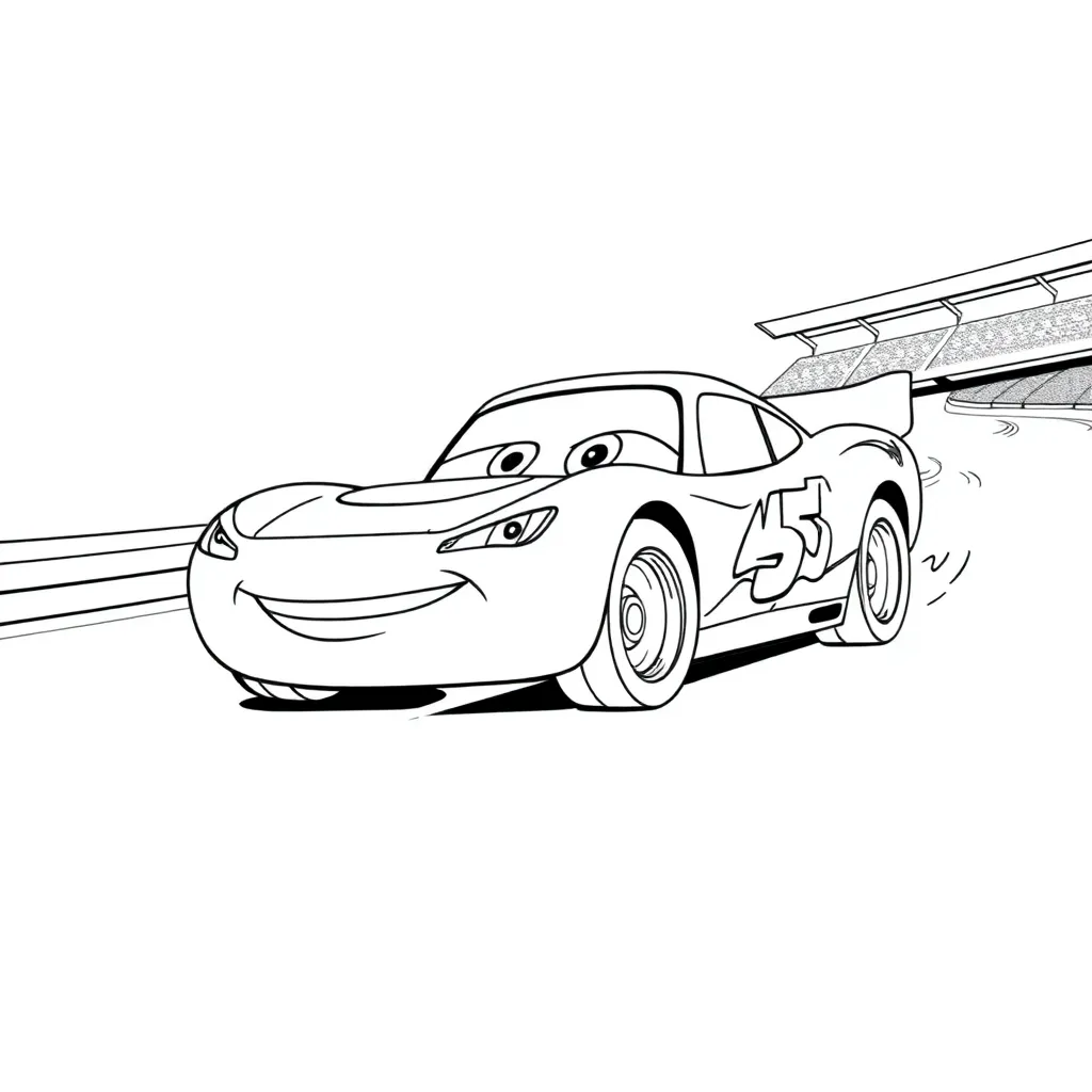 Lightning Mcqueen coloring page
