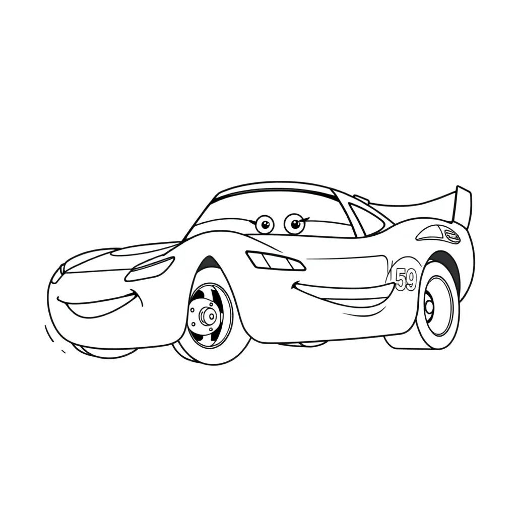 Lightning Mcqueen coloring page