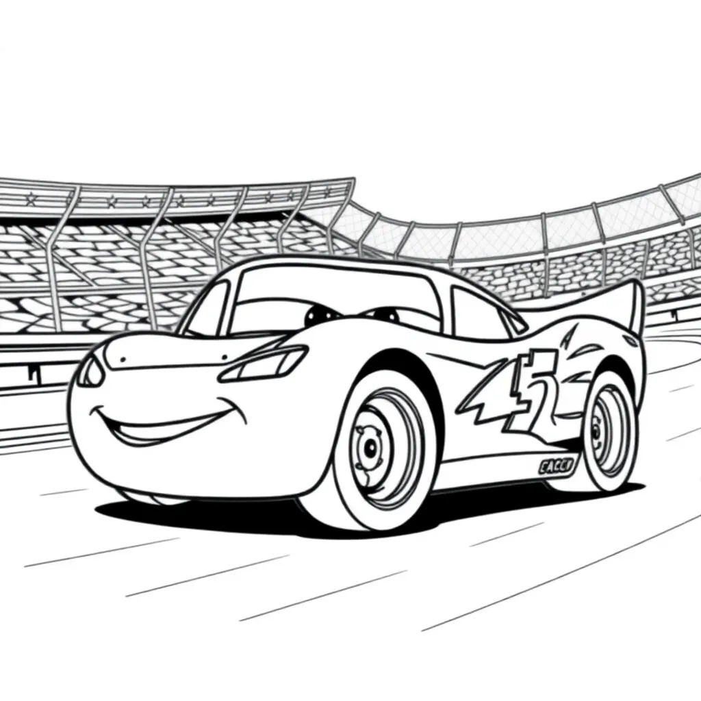 Lightning Mcqueen coloring page