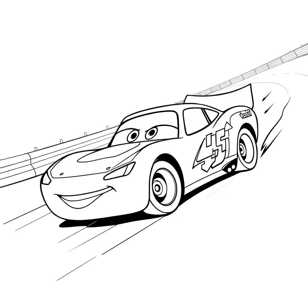 Lightning Mcqueen coloring page