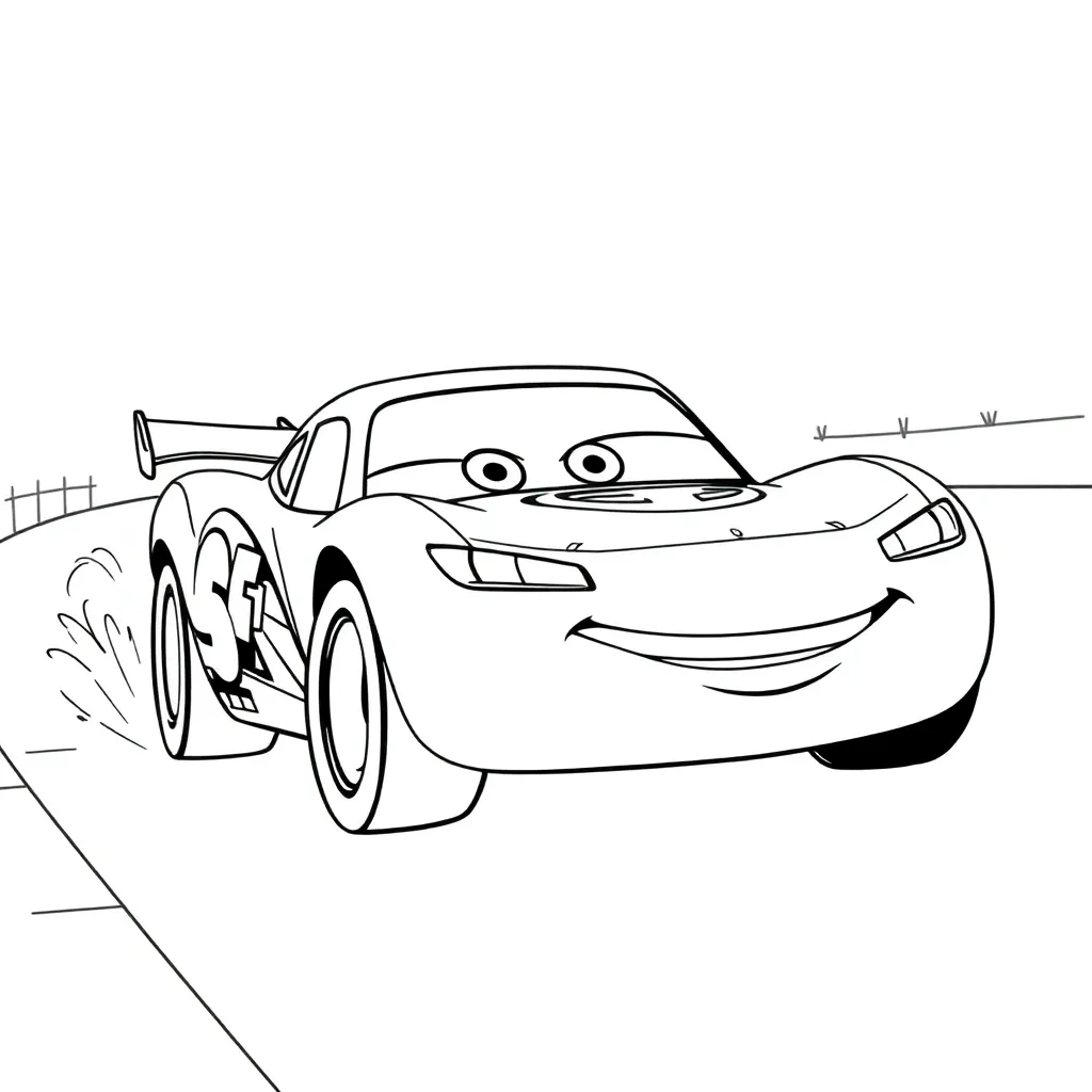 Lightning Mcqueen coloring page