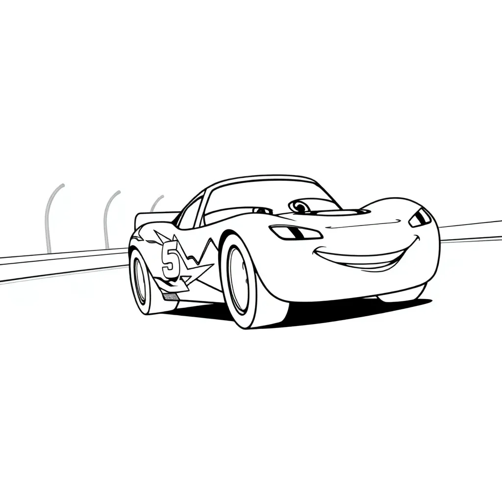 Lightning Mcqueen coloring page