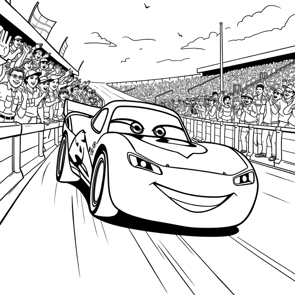 Lightning Mcqueen coloring page