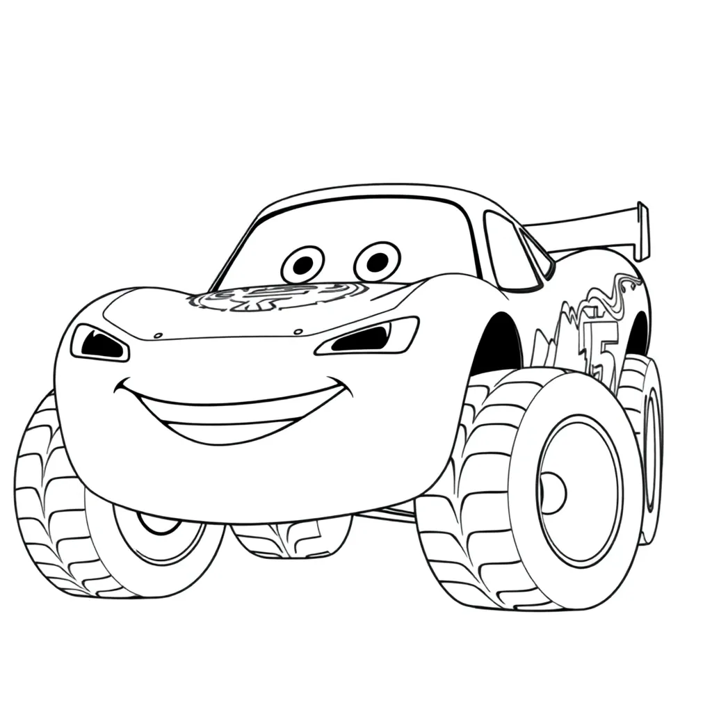 Lightning Mcqueen coloring page