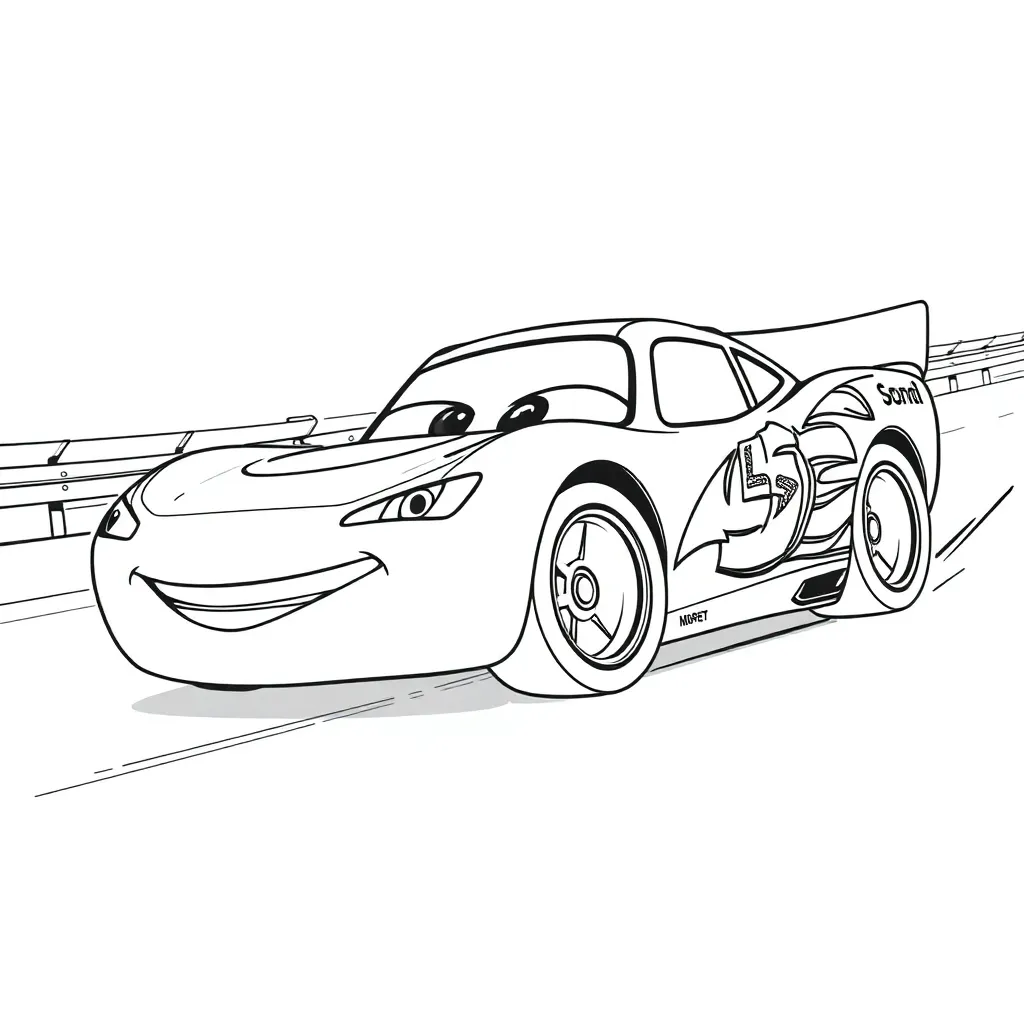Lightning Mcqueen coloring page