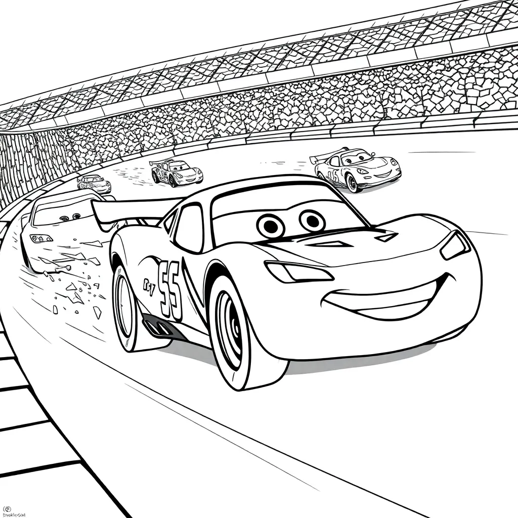 Lightning Mcqueen coloring page
