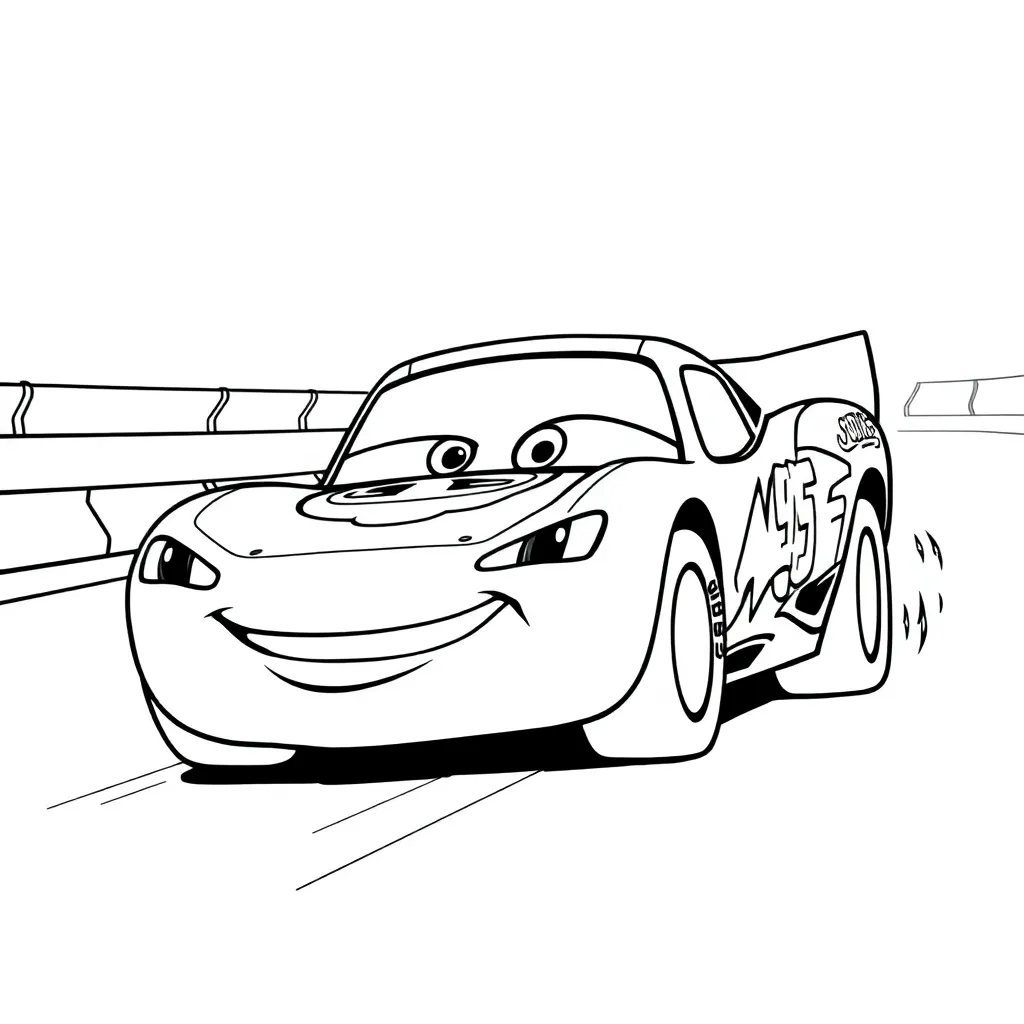 Lightning Mcqueen coloring page