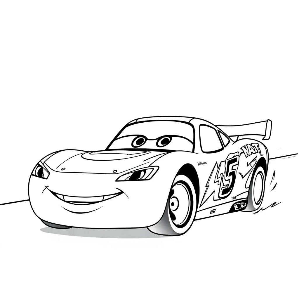 Lightning Mcqueen coloring page