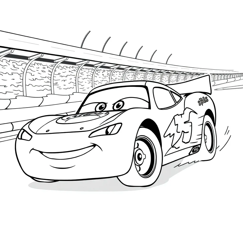 Lightning Mcqueen coloring page