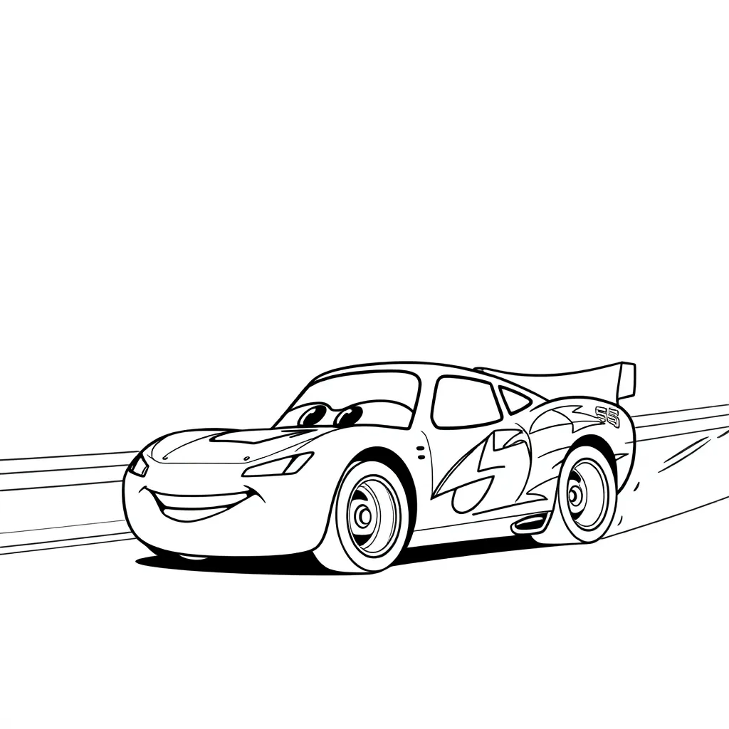 Lightning Mcqueen coloring page