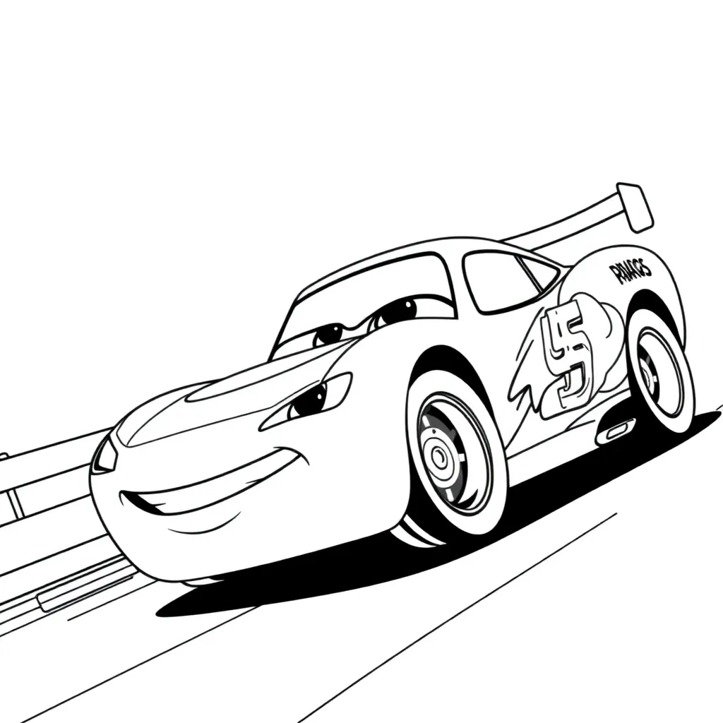 Lightning Mcqueen coloring page