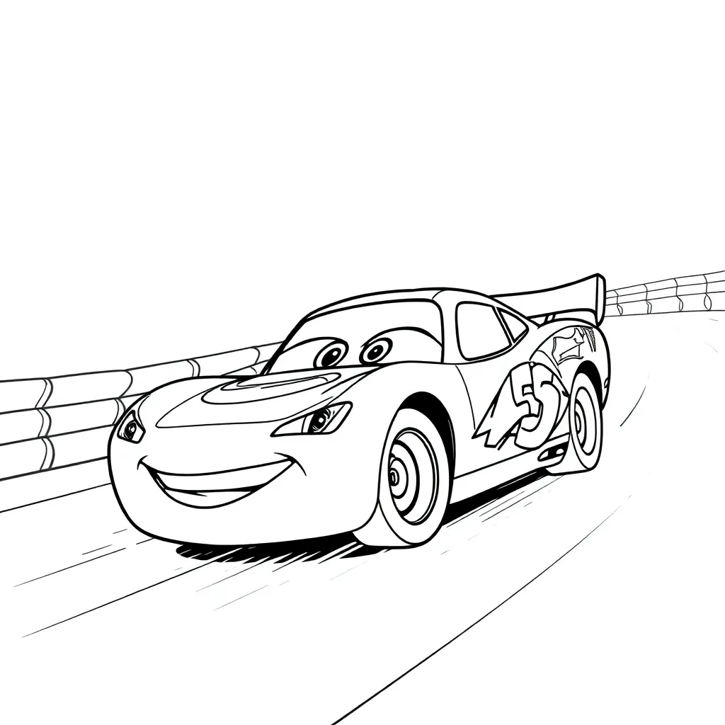 Lightning Mcqueen coloring page