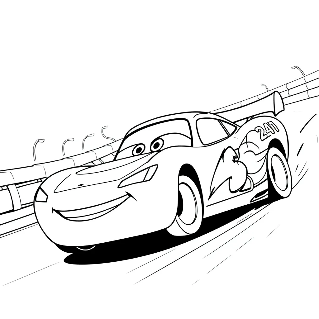 Lightning Mcqueen coloring page
