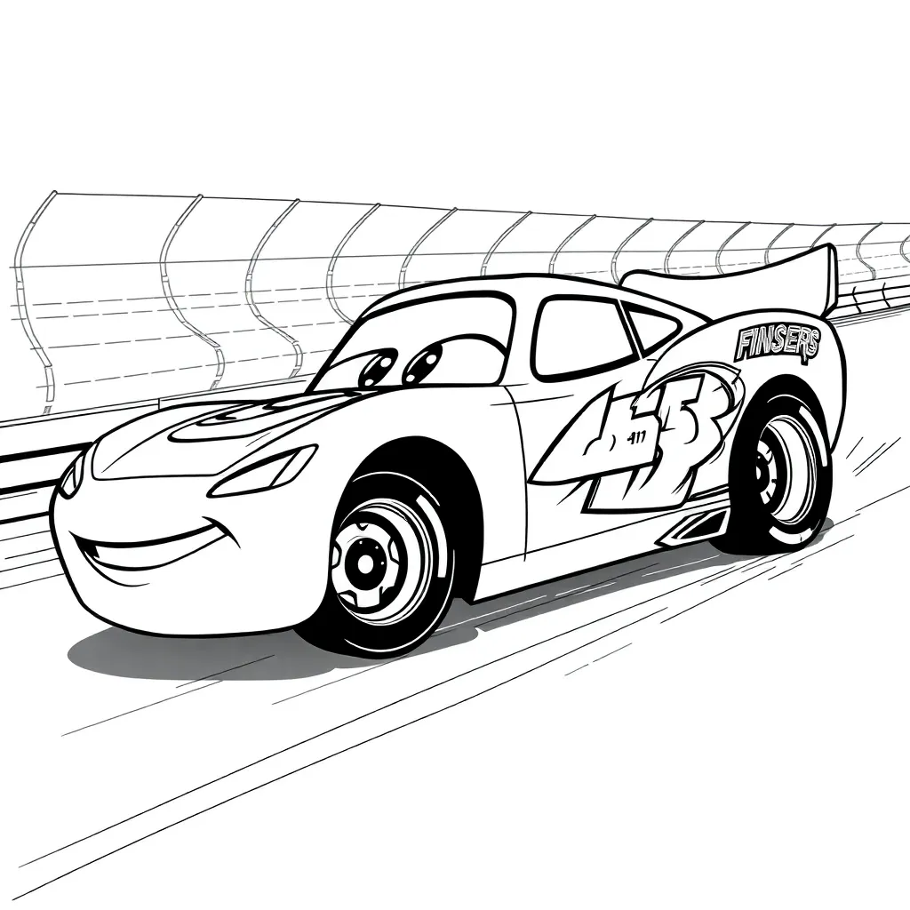 Lightning Mcqueen coloring page