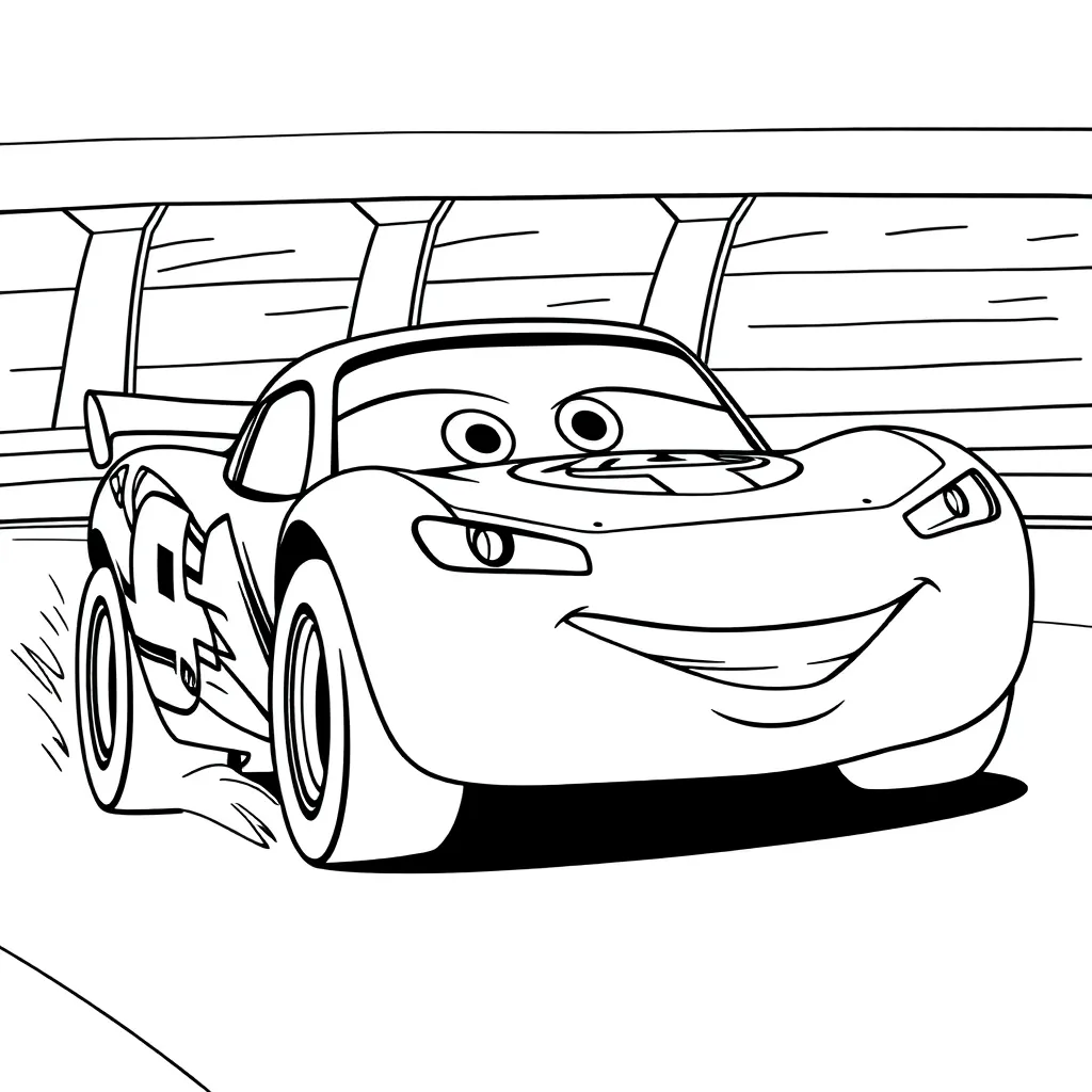 Lightning Mcqueen coloring page