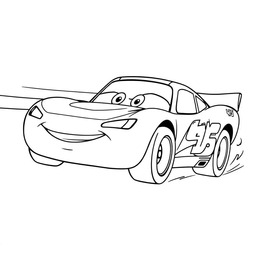Lightning Mcqueen coloring page