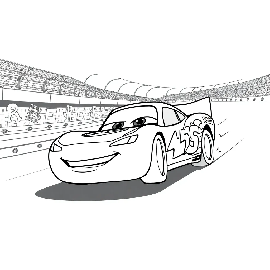 Lightning Mcqueen coloring page