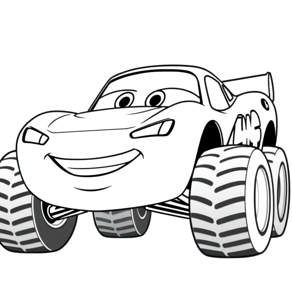 Lightning Mcqueen coloring page