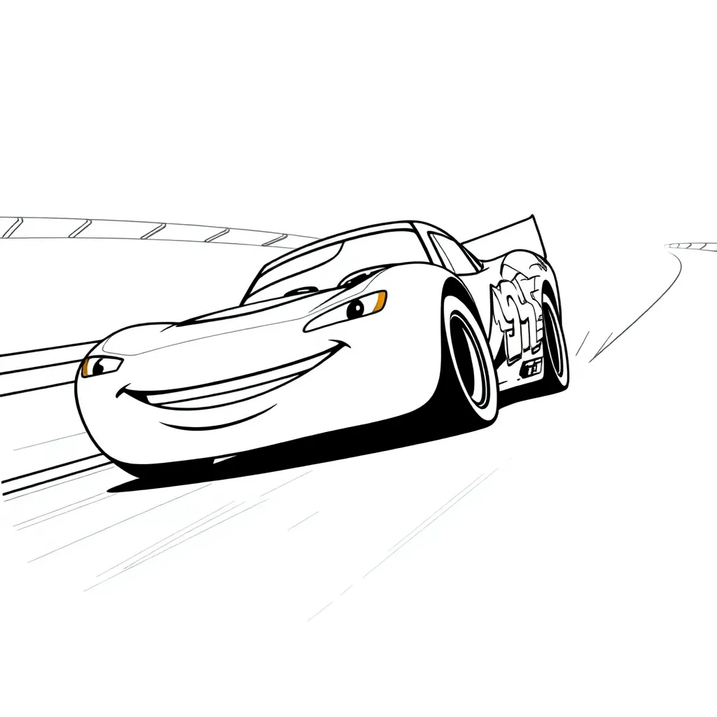 Lightning Mcqueen coloring page