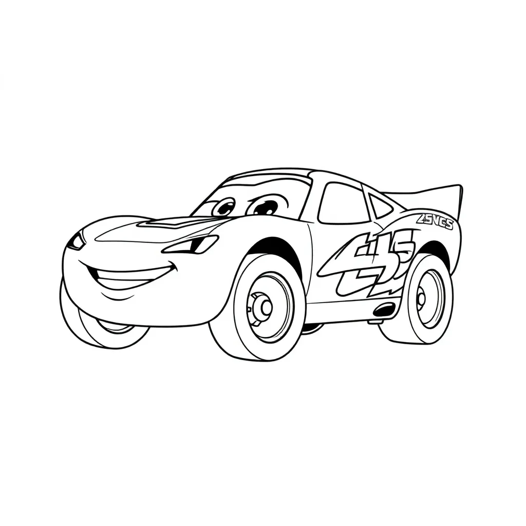 Lightning Mcqueen coloring page