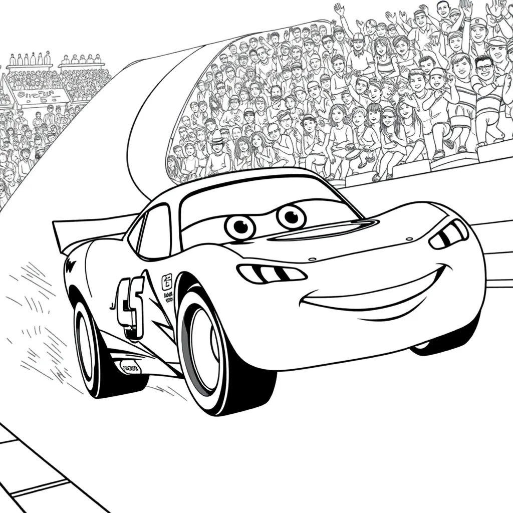 Lightning Mcqueen coloring page