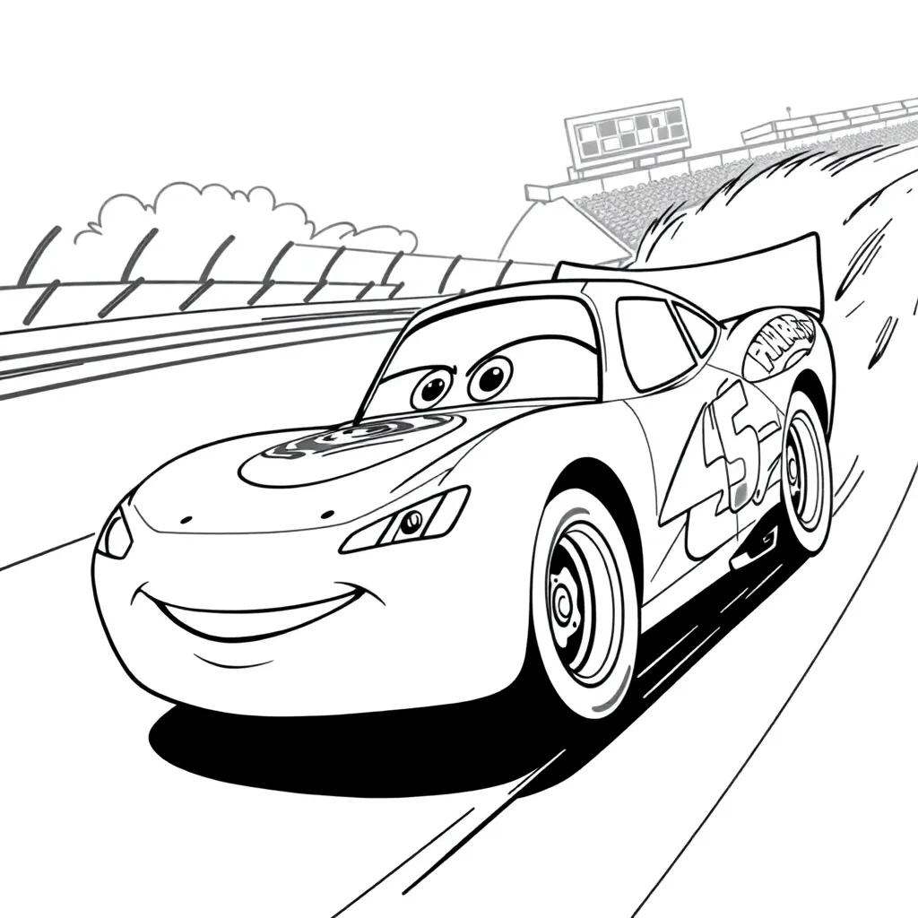 Lightning Mcqueen coloring page