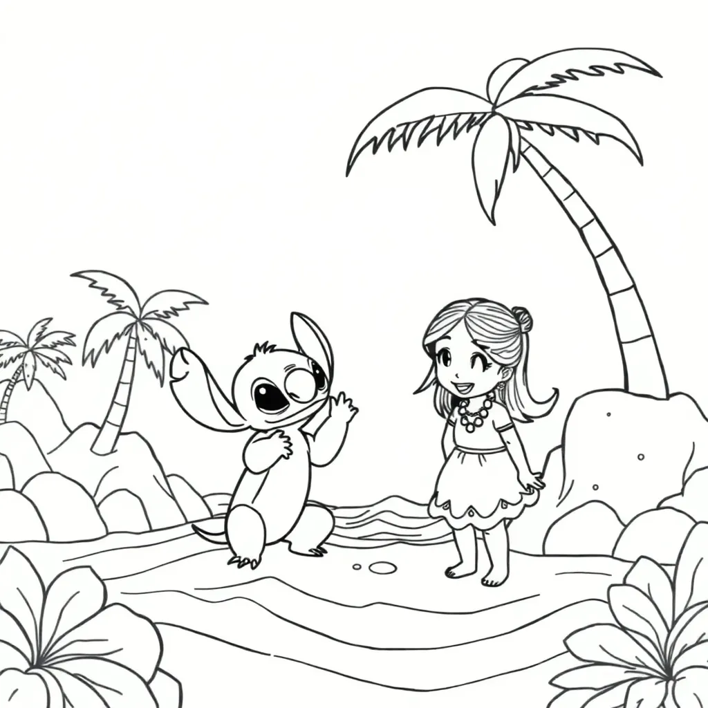 Lilo & Stitch coloring page