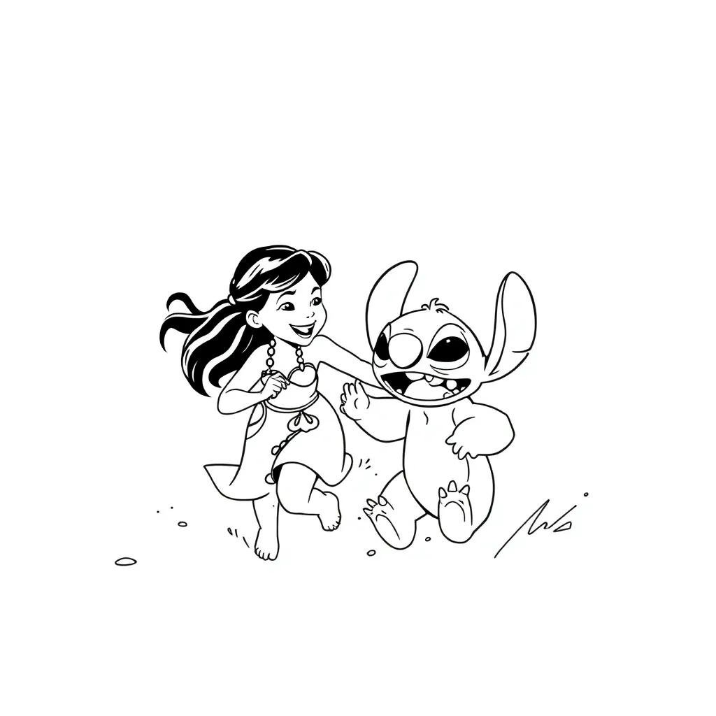 Lilo & Stitch coloring page