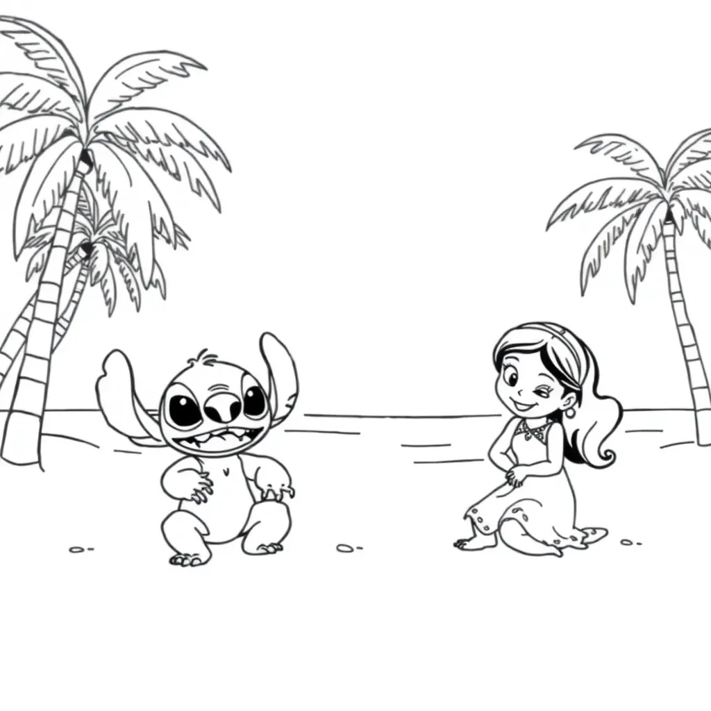 Lilo & Stitch coloring page