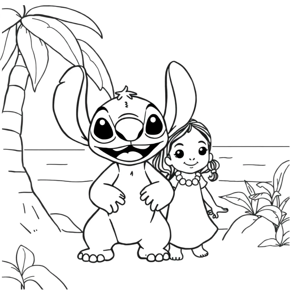 Lilo & Stitch coloring page