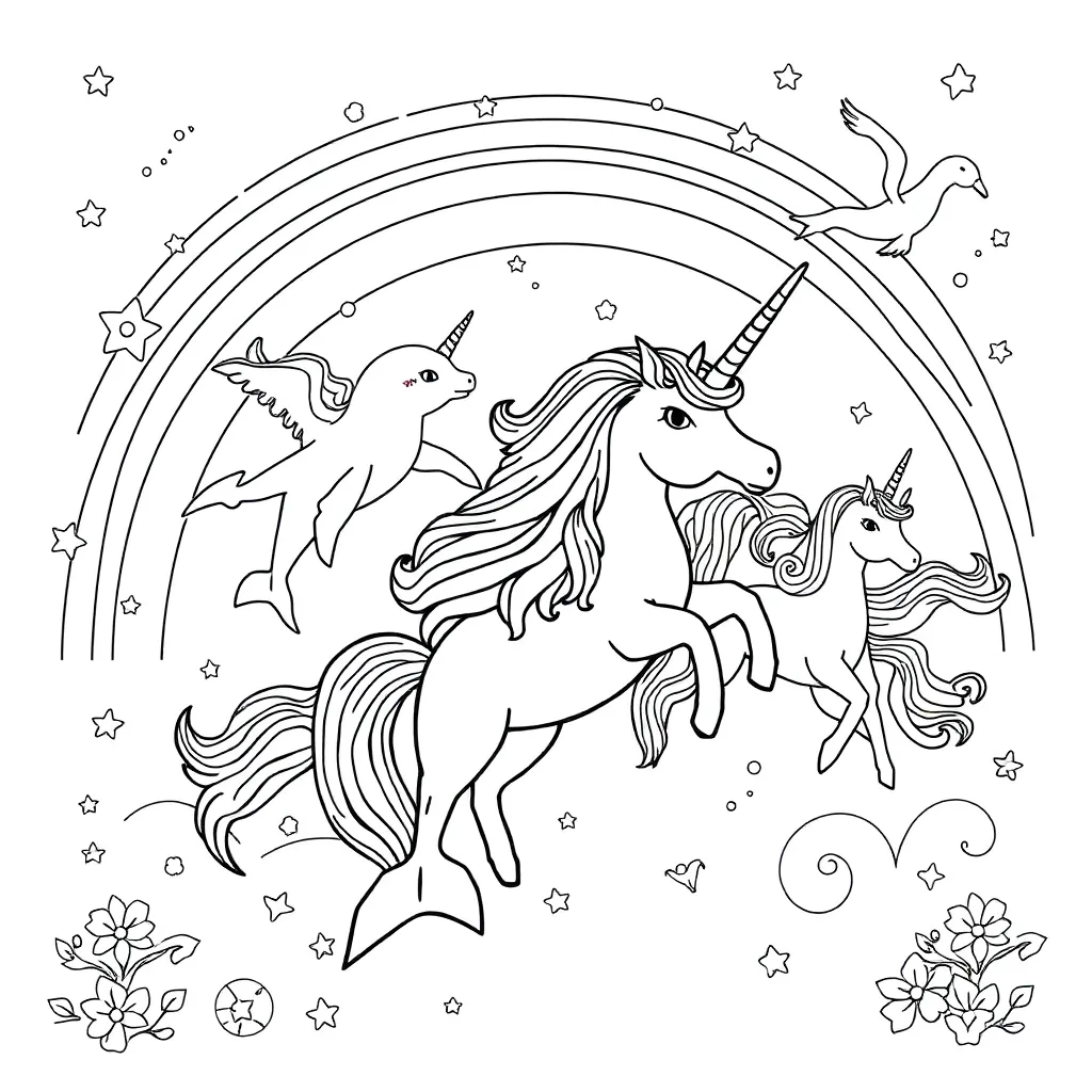 Lisa Frank coloring page